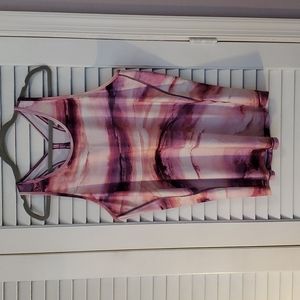 Tek Gear, Racerback Tank Top, Purple/Pink Marble, Size XL